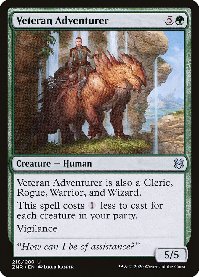 Veteran Adventurer [Zendikar Rising] MTG Single Magic: The Gathering    | Red Claw Gaming