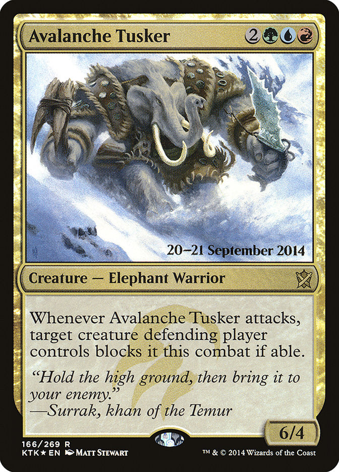 Avalanche Tusker [Khans of Tarkir Prerelease Promos] MTG Single Magic: The Gathering    | Red Claw Gaming