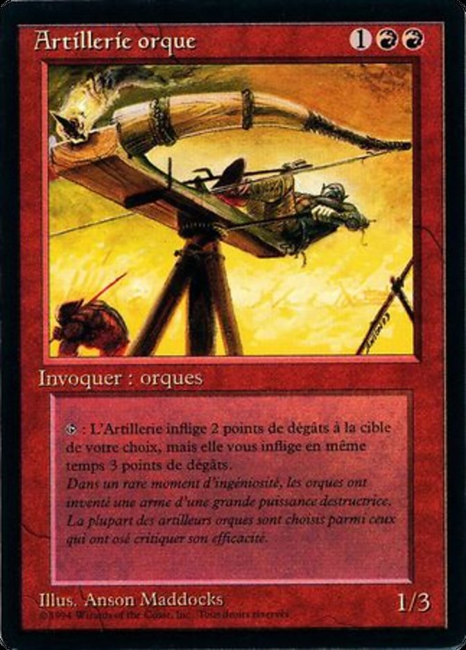 Orcish Artillery [Foreign Black Border] MTG Single Magic: The Gathering    | Red Claw Gaming