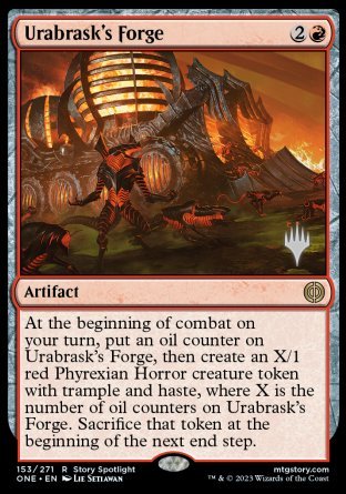 Urabrask's Forge (Promo Pack) [Phyrexia: All Will Be One Promos] MTG Single Magic: The Gathering    | Red Claw Gaming