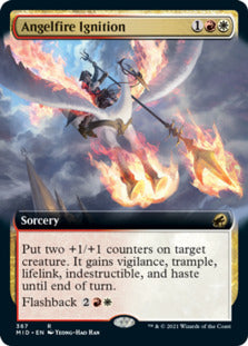 Angelfire Ignition (Extended Art) [Innistrad: Midnight Hunt] MTG Single Magic: The Gathering    | Red Claw Gaming
