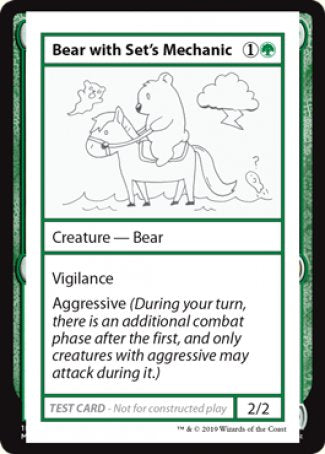 Bear with Set's Mechanic (2021 Edition) [Mystery Booster Playtest Cards] MTG Single Magic: The Gathering    | Red Claw Gaming