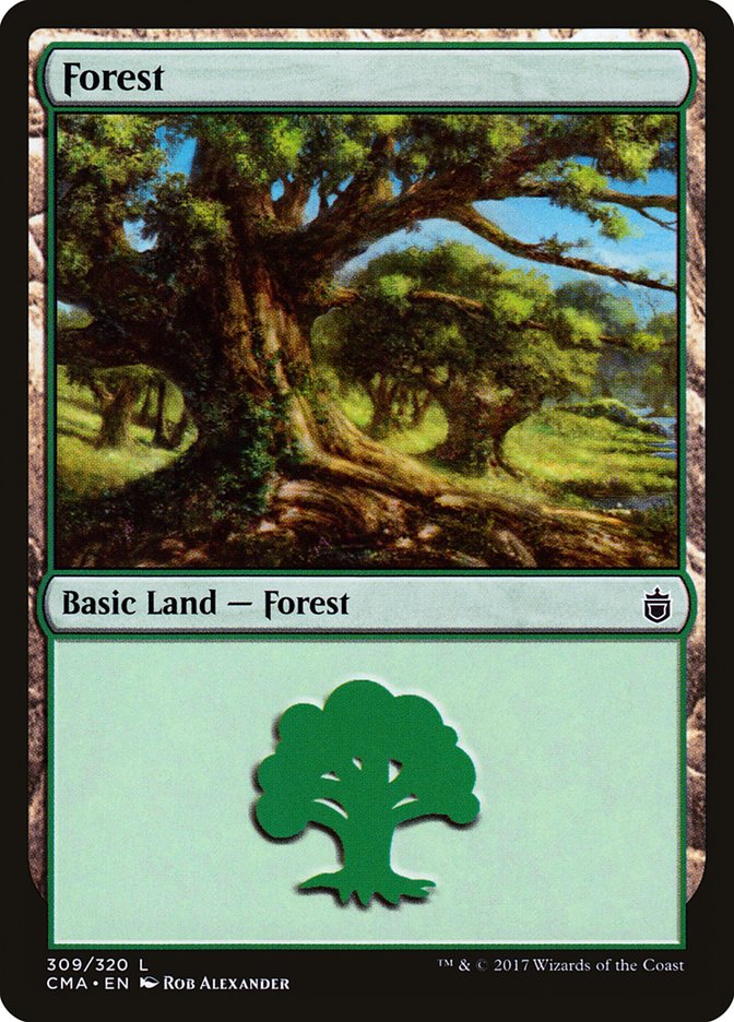 Forest (309) [Commander Anthology] MTG Single Magic: The Gathering    | Red Claw Gaming