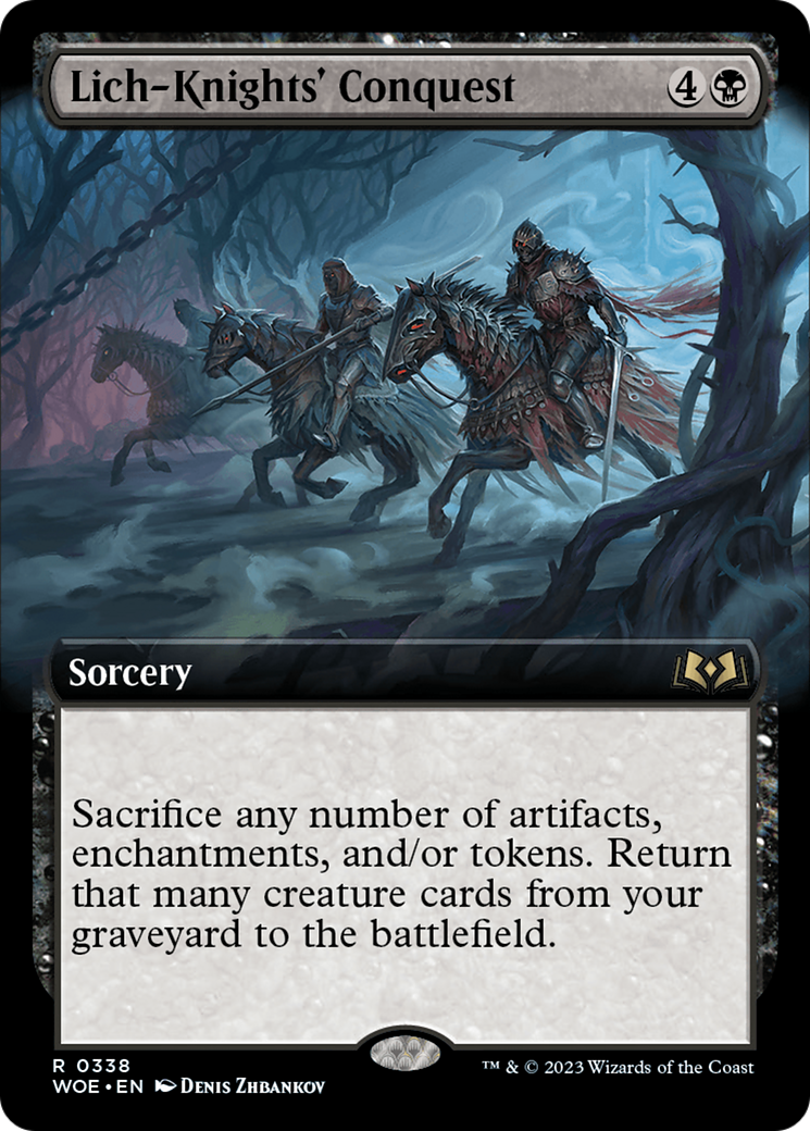 Lich-Knights' Conquest (Extended Art) [Wilds of Eldraine] MTG Single Magic: The Gathering    | Red Claw Gaming