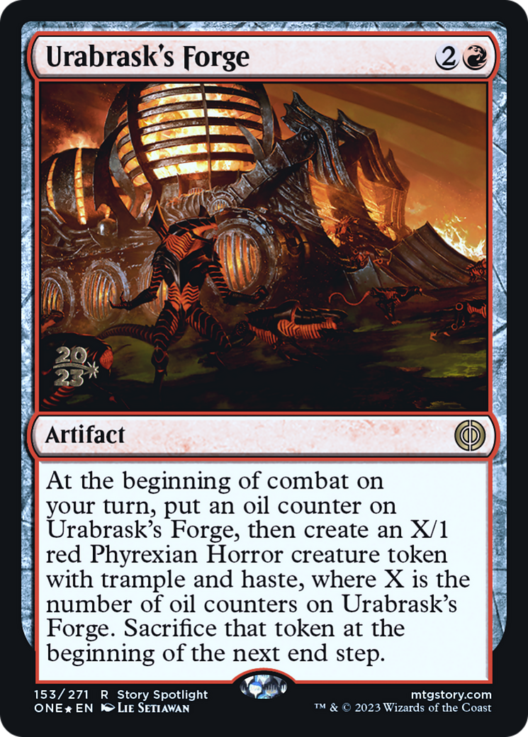 Urabrask's Forge [Phyrexia: All Will Be One Prerelease Promos] MTG Single Magic: The Gathering    | Red Claw Gaming