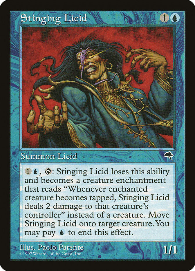 Stinging Licid [Tempest] MTG Single Magic: The Gathering    | Red Claw Gaming