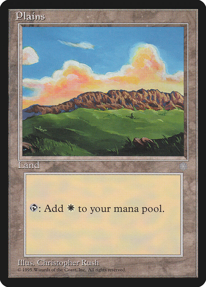 Plains (Eyes Bottom Left) [Ice Age] MTG Single Magic: The Gathering    | Red Claw Gaming