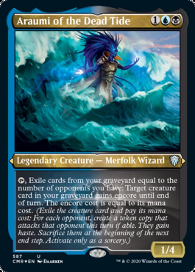 Araumi of the Dead Tide (Etched) [Commander Legends] MTG Single Magic: The Gathering    | Red Claw Gaming