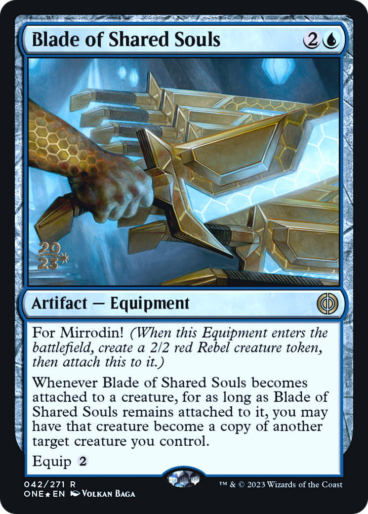 Blade of Shared Souls [Phyrexia: All Will Be One Prerelease Promos] MTG Single Magic: The Gathering    | Red Claw Gaming