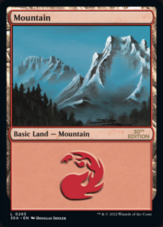 Mountain (293) [30th Anniversary Edition] MTG Single Magic: The Gathering    | Red Claw Gaming