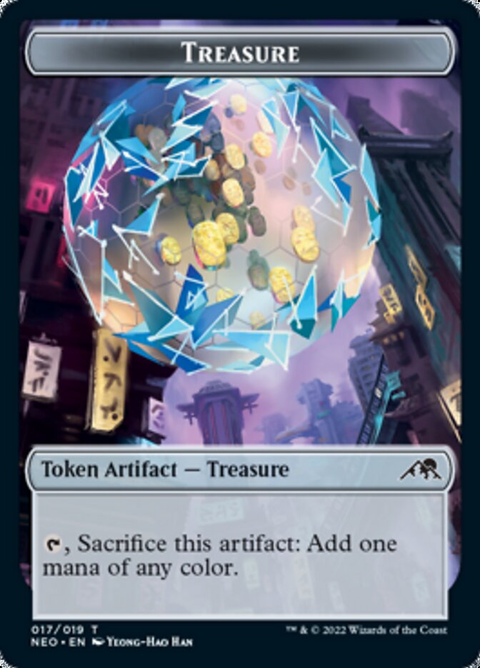 Treasure Token [Kamigawa: Neon Dynasty Tokens] MTG Single Magic: The Gathering    | Red Claw Gaming