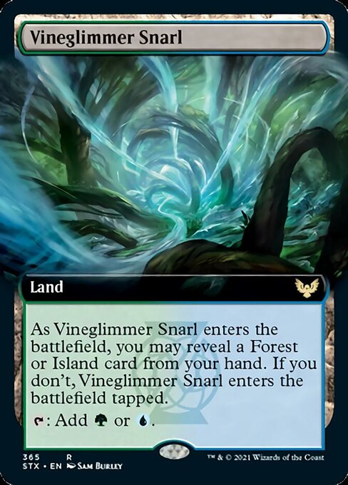 Vineglimmer Snarl (Extended Art) [Strixhaven: School of Mages] MTG Single Magic: The Gathering    | Red Claw Gaming