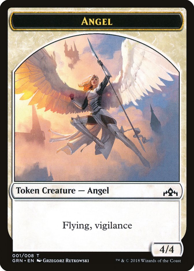 Angel Token [Guilds of Ravnica Tokens] MTG Single Magic: The Gathering    | Red Claw Gaming