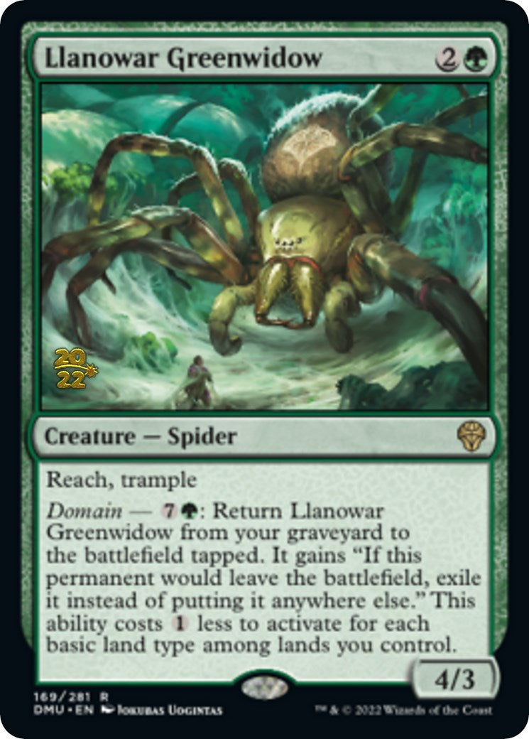 Llanowar Greenwidow [Dominaria United Prerelease Promos] MTG Single Magic: The Gathering    | Red Claw Gaming