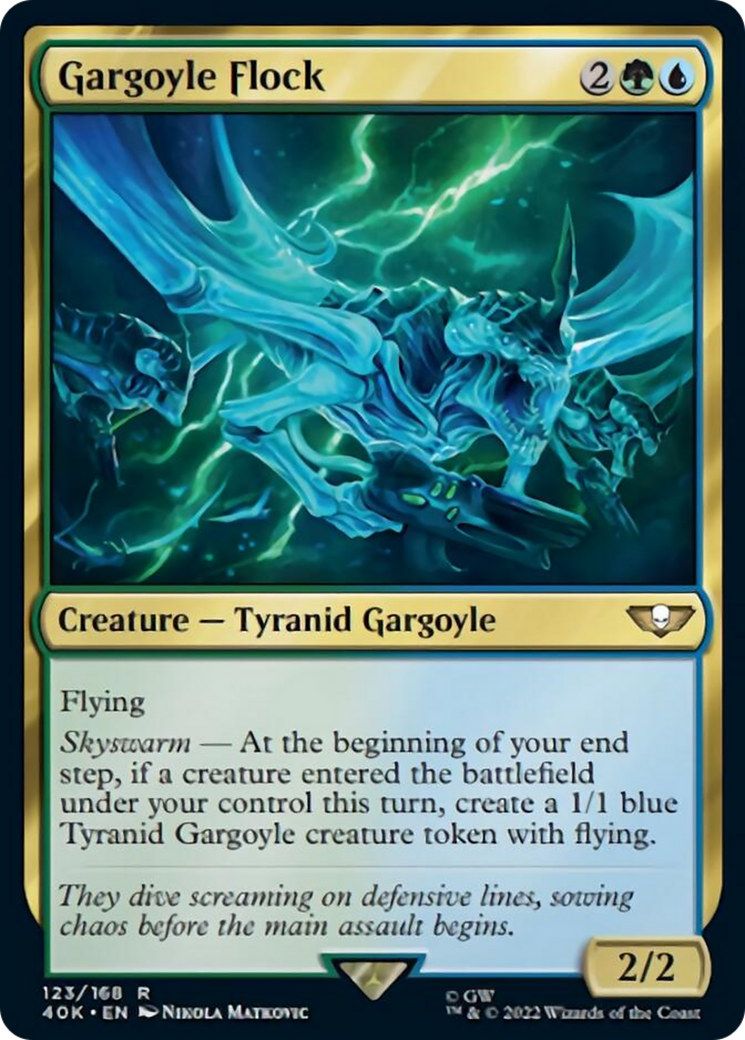 Gargoyle Flock (Surge Foil) [Warhammer 40,000] MTG Single Magic: The Gathering    | Red Claw Gaming