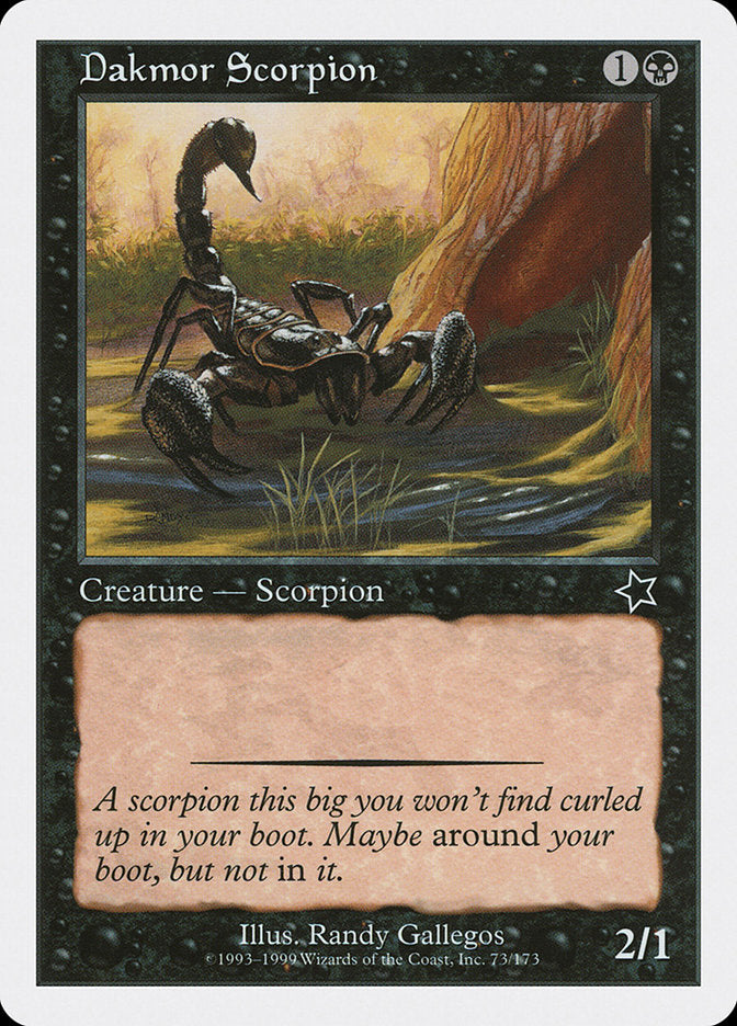 Dakmor Scorpion [Starter 1999] MTG Single Magic: The Gathering    | Red Claw Gaming