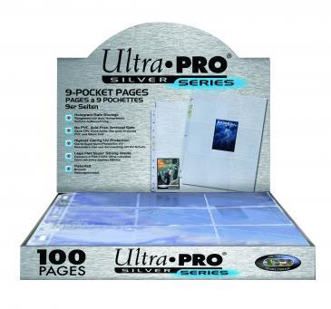 9-Pocket Silver Series Page for Standard Size Cards Pages Ultra Pro    | Red Claw Gaming