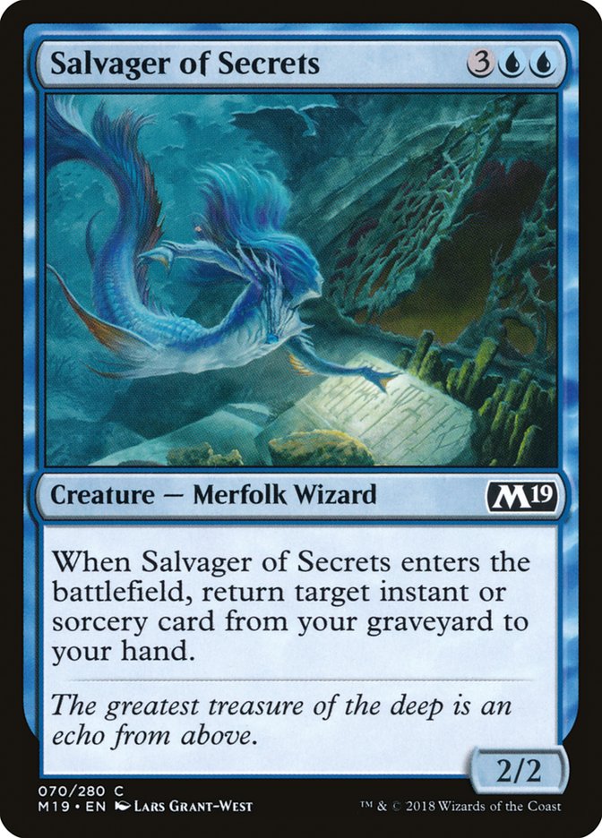 Salvager of Secrets [Core Set 2019] MTG Single Magic: The Gathering    | Red Claw Gaming