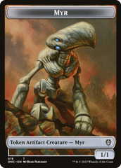 Myr // Thopter Double-Sided Token [Phyrexia: All Will Be One Commander Tokens] MTG Single Magic: The Gathering    | Red Claw Gaming