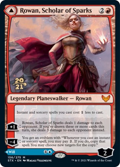 Rowan, Scholar of Sparks // Will, Scholar of Frost [Strixhaven: School of Mages Prerelease Promos] MTG Single Magic: The Gathering    | Red Claw Gaming