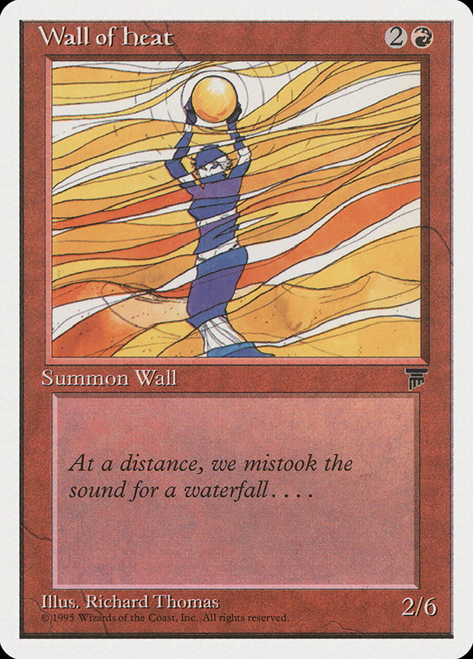 Wall of Heat [Chronicles] MTG Single Magic: The Gathering    | Red Claw Gaming