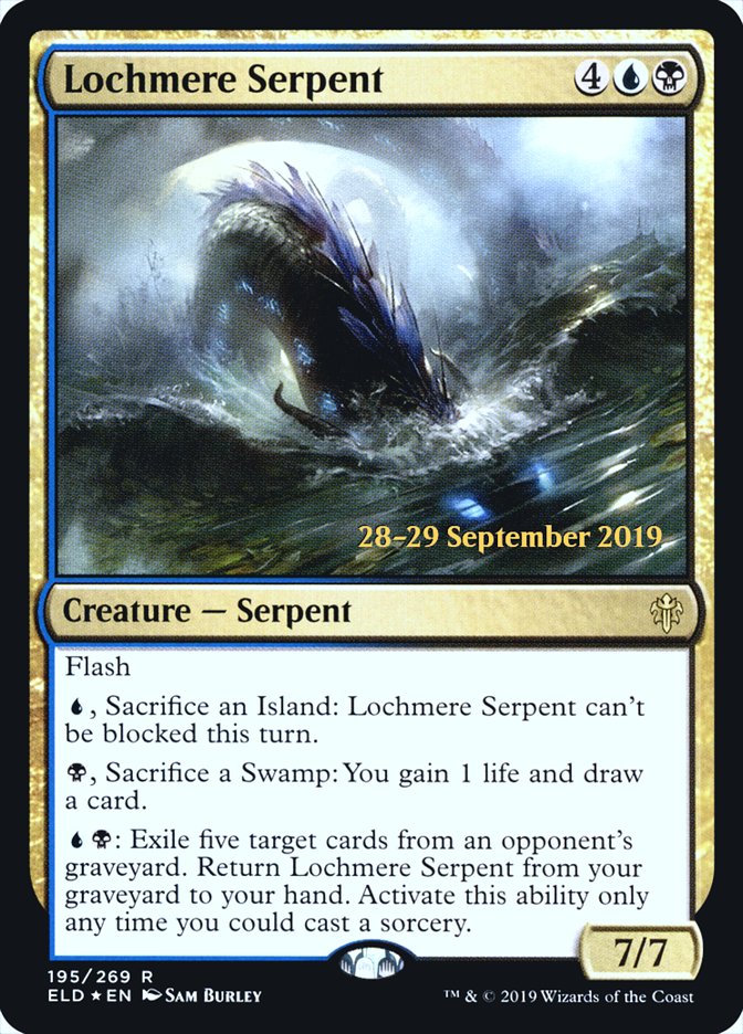 Lochmere Serpent [Throne of Eldraine Prerelease Promos] MTG Single Magic: The Gathering    | Red Claw Gaming