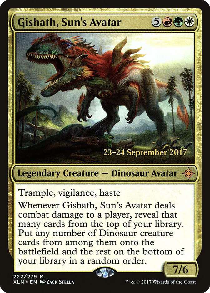 Gishath, Sun's Avatar [Ixalan Prerelease Promos] MTG Single Magic: The Gathering    | Red Claw Gaming