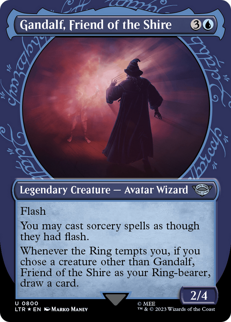 Gandalf, Friend of the Shire (Showcase) (Surge Foil) [The Lord of the Rings: Tales of Middle-Earth] MTG Single Magic: The Gathering    | Red Claw Gaming