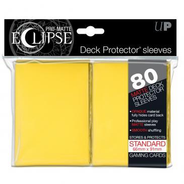 PRO-Matte Eclipse Yellow Standard Deck Protector sleeves 80ct Deck Protectors Ultra Pro    | Red Claw Gaming