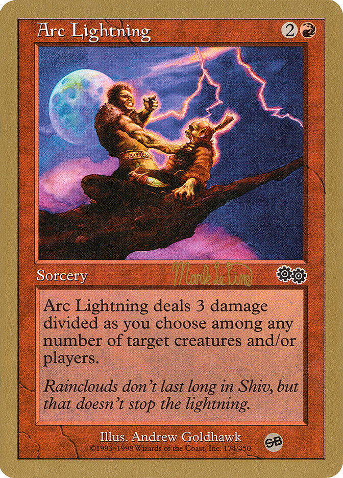 Arc Lightning (Mark Le Pine) (SB) [World Championship Decks 1999] MTG Single Magic: The Gathering    | Red Claw Gaming