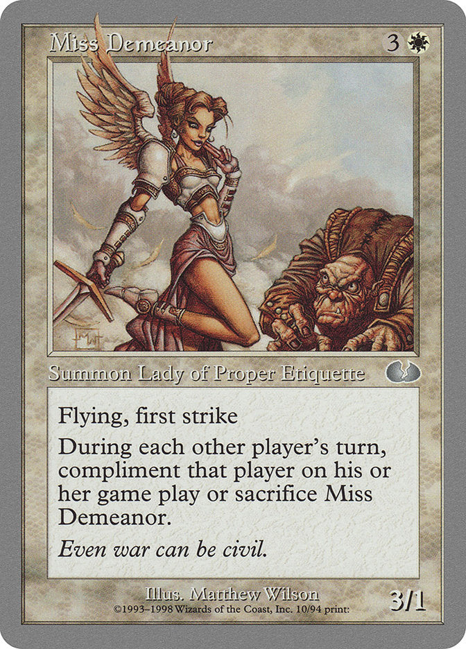 Miss Demeanor [Unglued] MTG Single Magic: The Gathering    | Red Claw Gaming