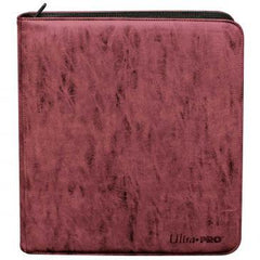 Suede Collection Zippered 9-Pocket Premium PRO-Binder Album Ultra Pro Ruby   | Red Claw Gaming