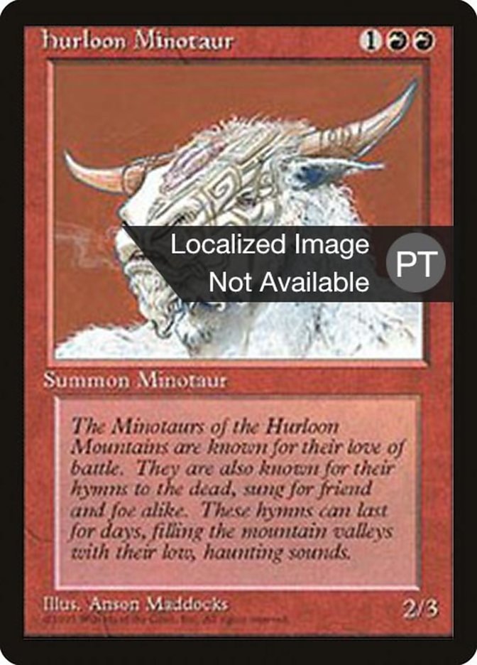 Hurloon Minotaur [Fourth Edition (Foreign Black Border)] MTG Single Magic: The Gathering    | Red Claw Gaming