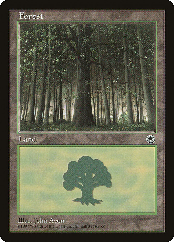 Forest (Thickest Tree in Center) [Portal] MTG Single Magic: The Gathering    | Red Claw Gaming