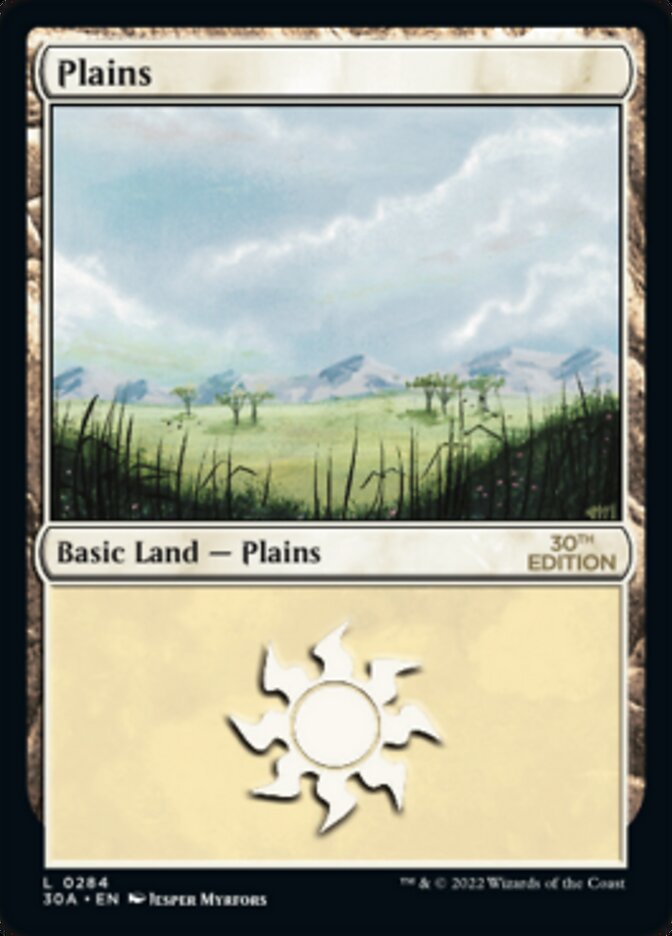 Plains (284) [30th Anniversary Edition] MTG Single Magic: The Gathering    | Red Claw Gaming