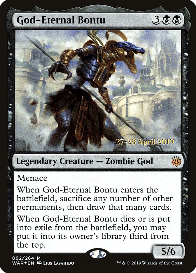 God-Eternal Bontu [War of the Spark Prerelease Promos] MTG Single Magic: The Gathering    | Red Claw Gaming