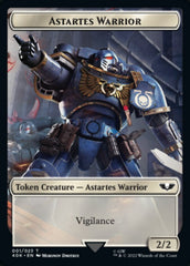 Astartes Warrior // Robot Double-Sided Token (Surge Foil) [Warhammer 40,000 Tokens] MTG Single Magic: The Gathering    | Red Claw Gaming