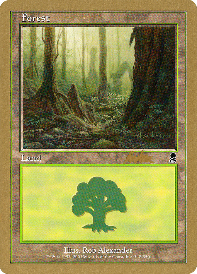 Forest (bk348) (Brian Kibler) [World Championship Decks 2002] MTG Single Magic: The Gathering    | Red Claw Gaming