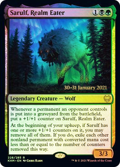 Sarulf, Realm Eater [Kaldheim Prerelease Promos] MTG Single Magic: The Gathering    | Red Claw Gaming