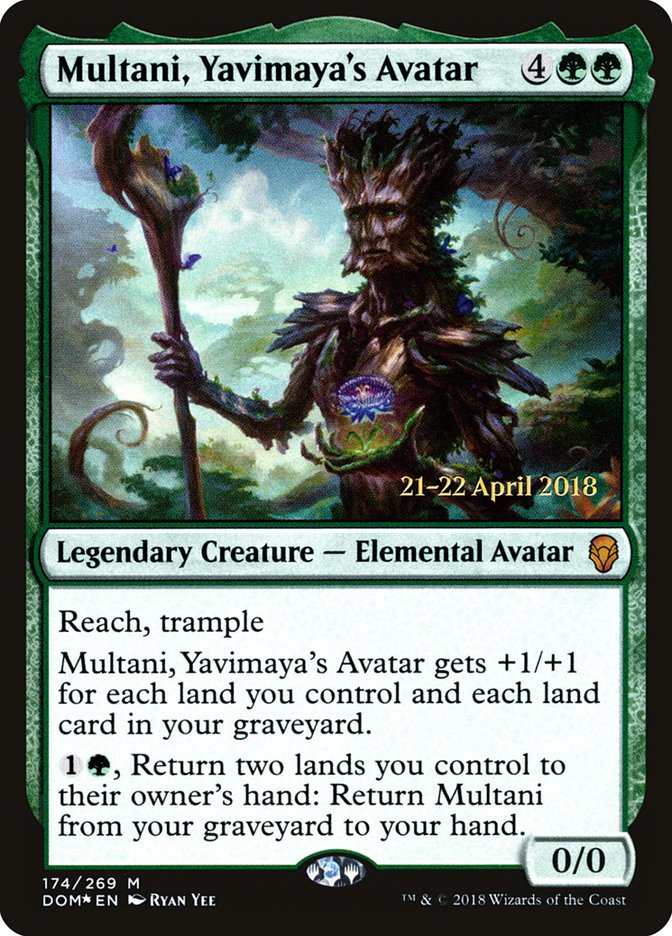 Multani, Yavimaya's Avatar [Dominaria Prerelease Promos] MTG Single Magic: The Gathering    | Red Claw Gaming