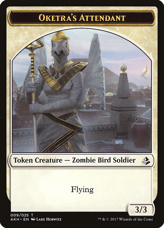 Oketra's Attendant // Beast Double-Sided Token [Amonkhet Tokens] MTG Single Magic: The Gathering    | Red Claw Gaming