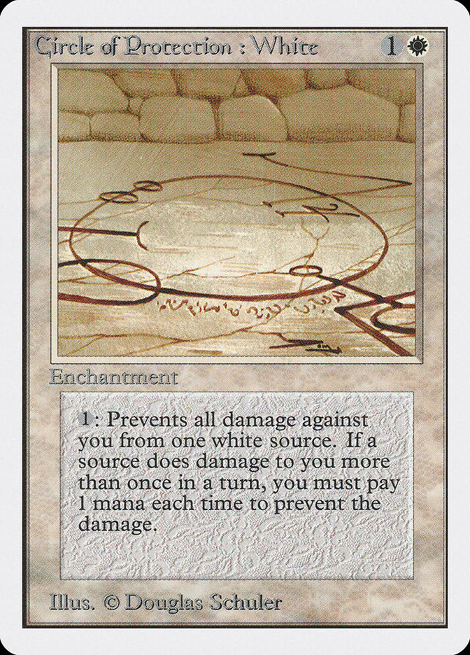 Circle of Protection: White [Unlimited Edition] MTG Single Magic: The Gathering    | Red Claw Gaming