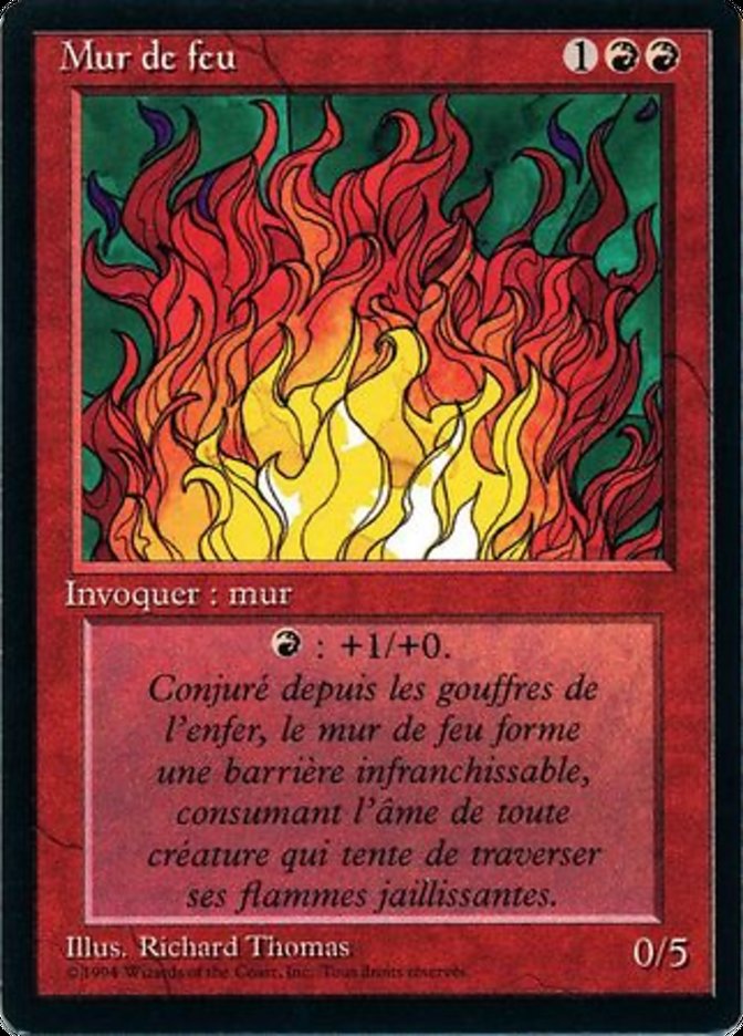 Wall of Fire [Foreign Black Border] MTG Single Magic: The Gathering    | Red Claw Gaming