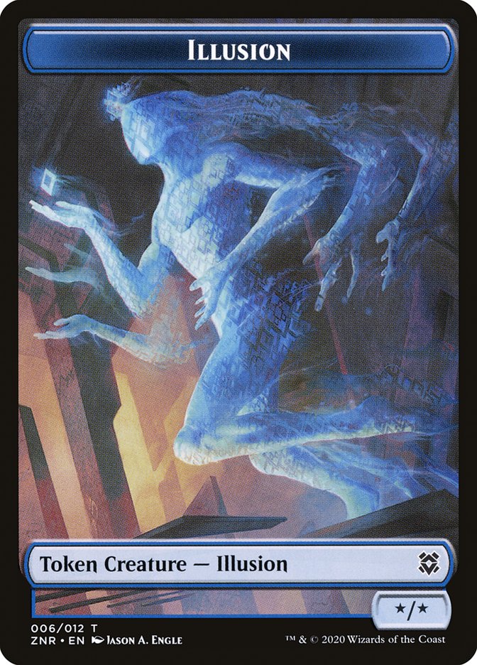 Construct // Illusion Double-Sided Token [Zendikar Rising Tokens] MTG Single Magic: The Gathering    | Red Claw Gaming