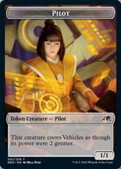 Spirit (002) // Pilot Double-Sided Token [Kamigawa: Neon Dynasty Tokens] MTG Single Magic: The Gathering    | Red Claw Gaming