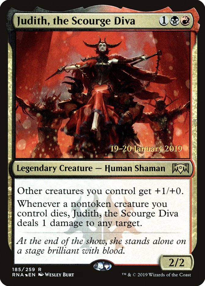 Judith, the Scourge Diva [Ravnica Allegiance Prerelease Promos] MTG Single Magic: The Gathering    | Red Claw Gaming