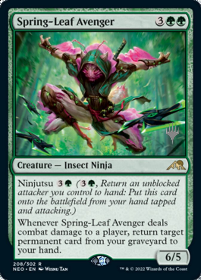 Spring-Leaf Avenger (Promo Pack) [Kamigawa: Neon Dynasty Promos] MTG Single Magic: The Gathering    | Red Claw Gaming