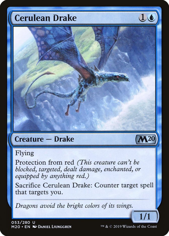 Cerulean Drake [Core Set 2020] MTG Single Magic: The Gathering    | Red Claw Gaming