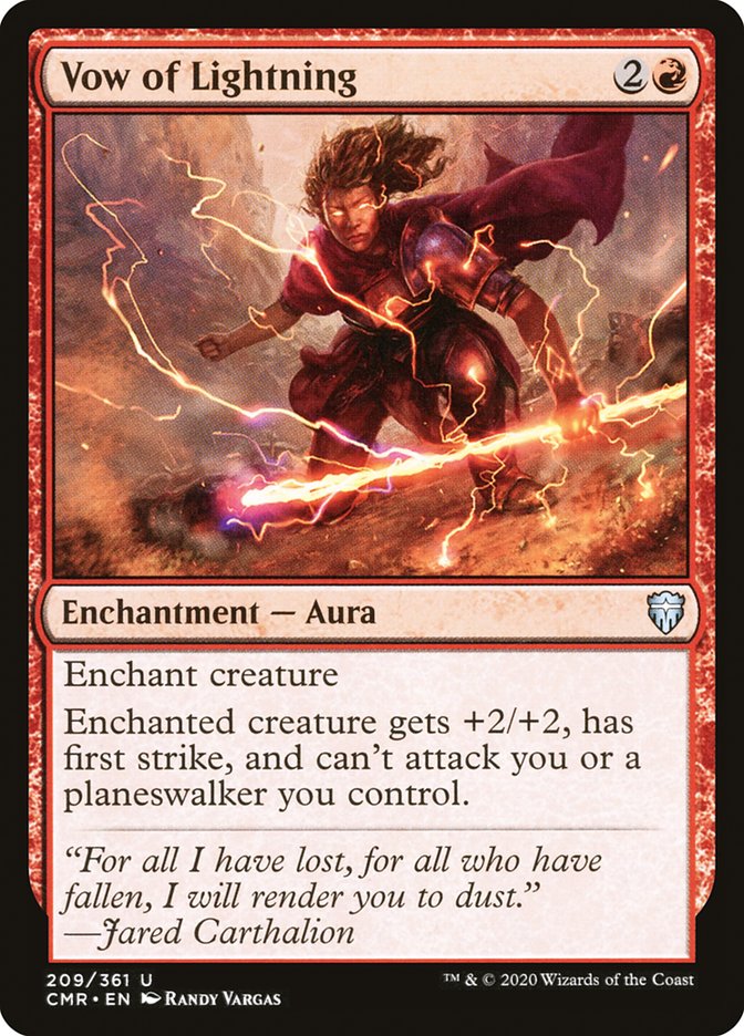 Vow of Lightning [Commander Legends] MTG Single Magic: The Gathering    | Red Claw Gaming