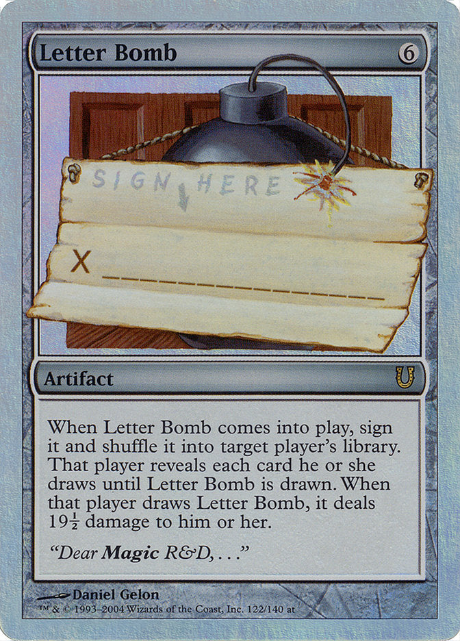 Letter Bomb (Alternate Foil) [Unhinged] MTG Single Magic: The Gathering    | Red Claw Gaming